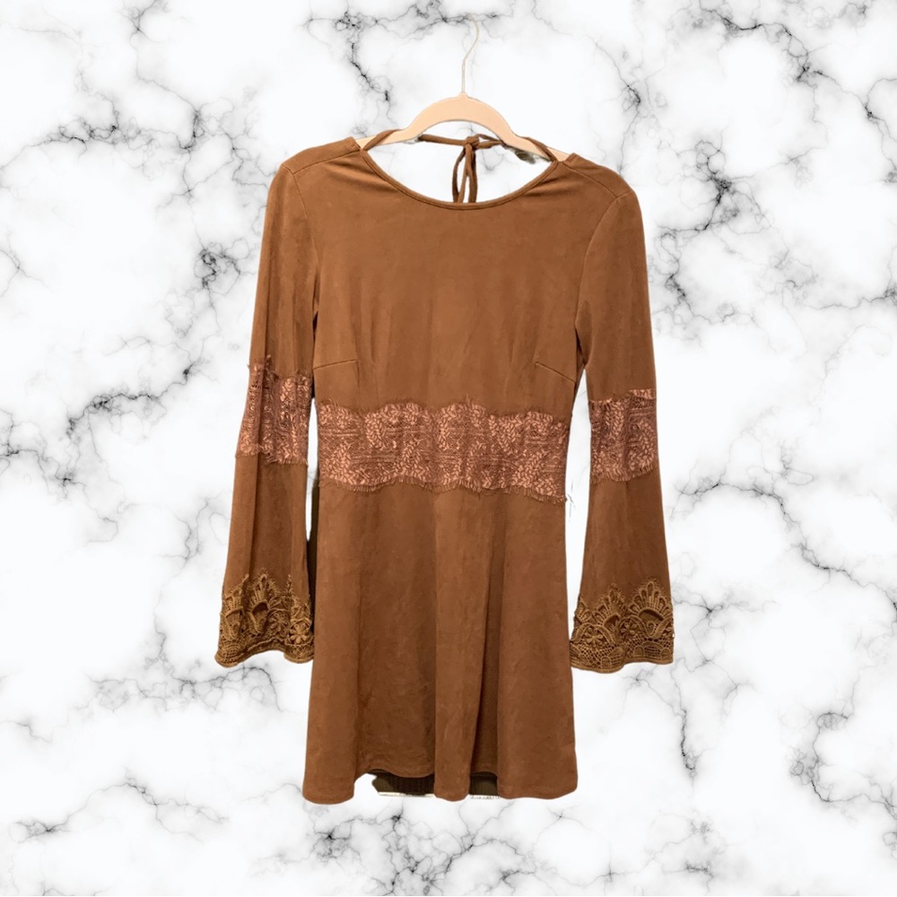 Brown Suede Dress